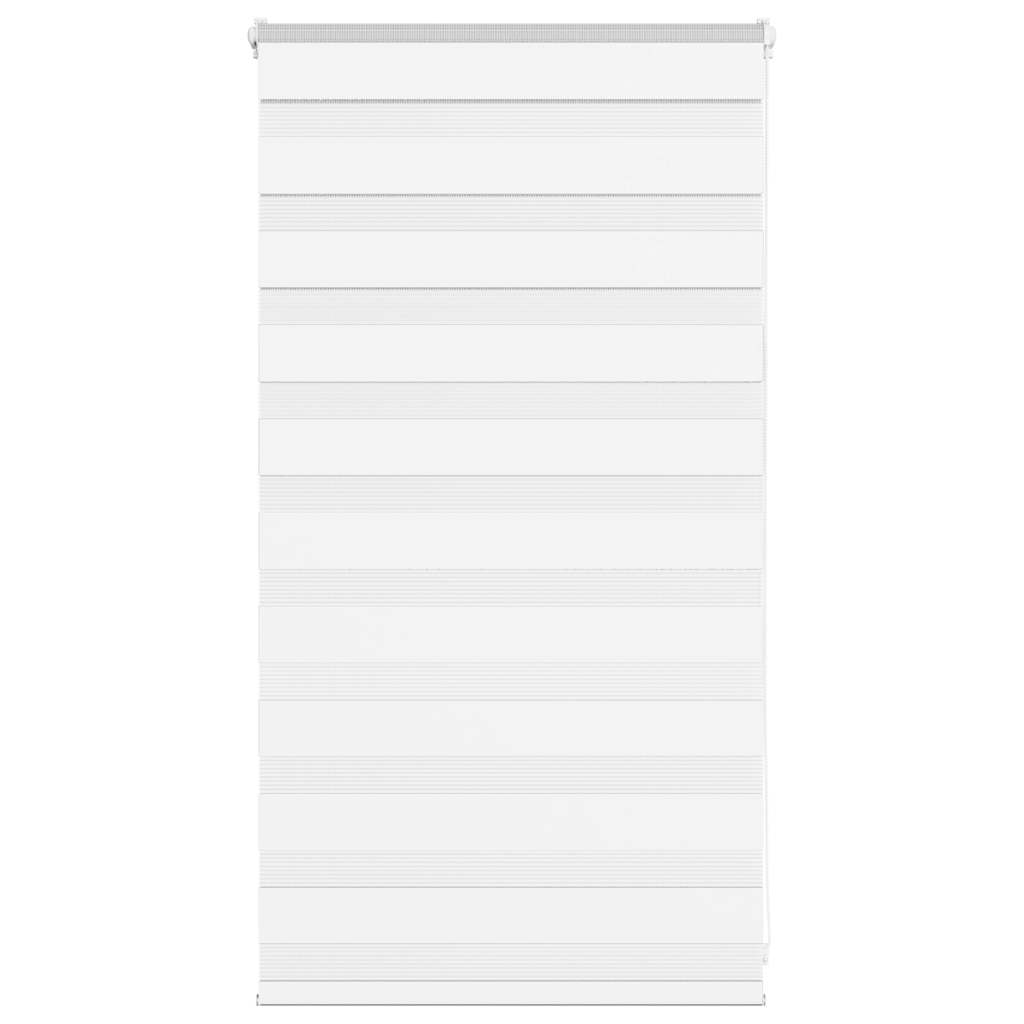 VidaXL store zèbre 85x100 cm largeur de tissu 80,9 cm polyester blanc