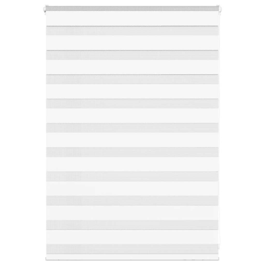 VidaXL store zèbre 100x100 cm largeur de tissu 95,9 cm polyester blanc