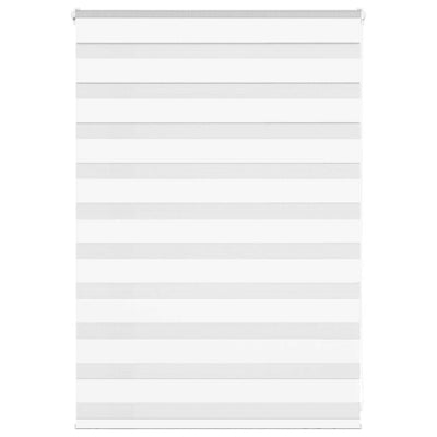 VidaXL store zébré 110x100 cm largeur de tissu 105,9 cm polyester blanc