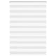 VidaXL store zèbre 115x100 cm largeur de tissu 110,9 cm polyester blanc