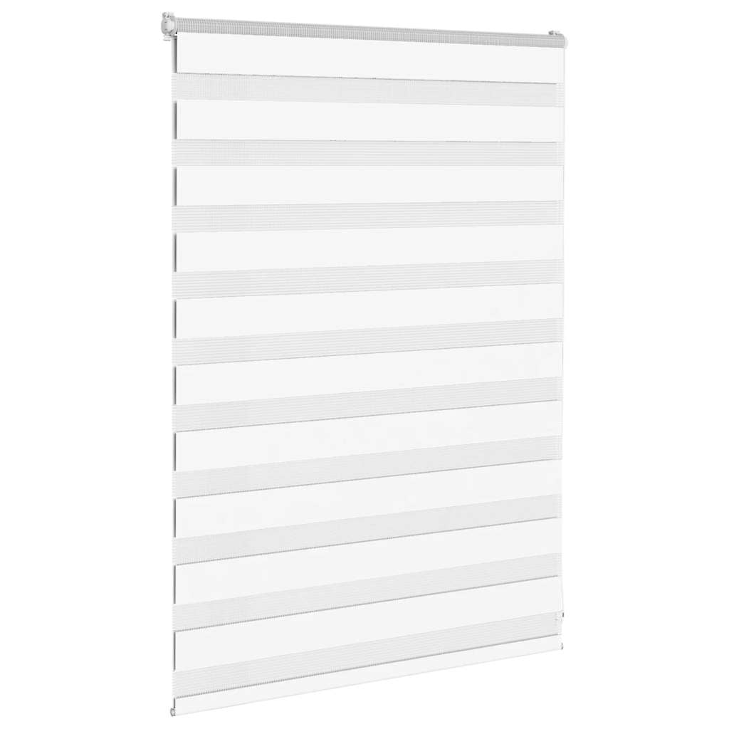 VidaXL store zèbre 115x100 cm largeur de tissu 110,9 cm polyester blanc