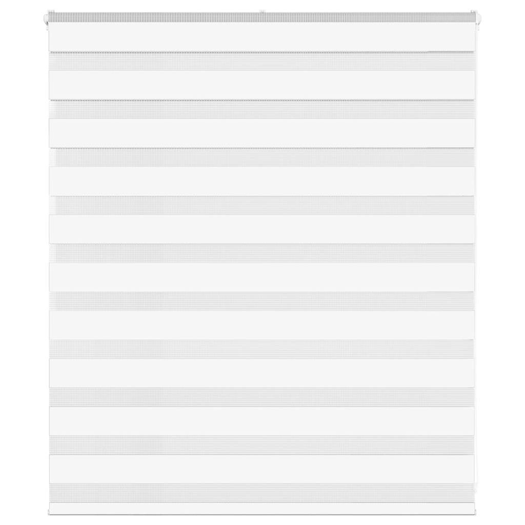 VidaXL store zèbre 135x100 cm largeur de tissu 130,9 cm polyester blanc