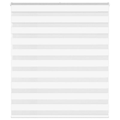 VidaXL store zèbre 135x100 cm largeur de tissu 130,9 cm polyester blanc