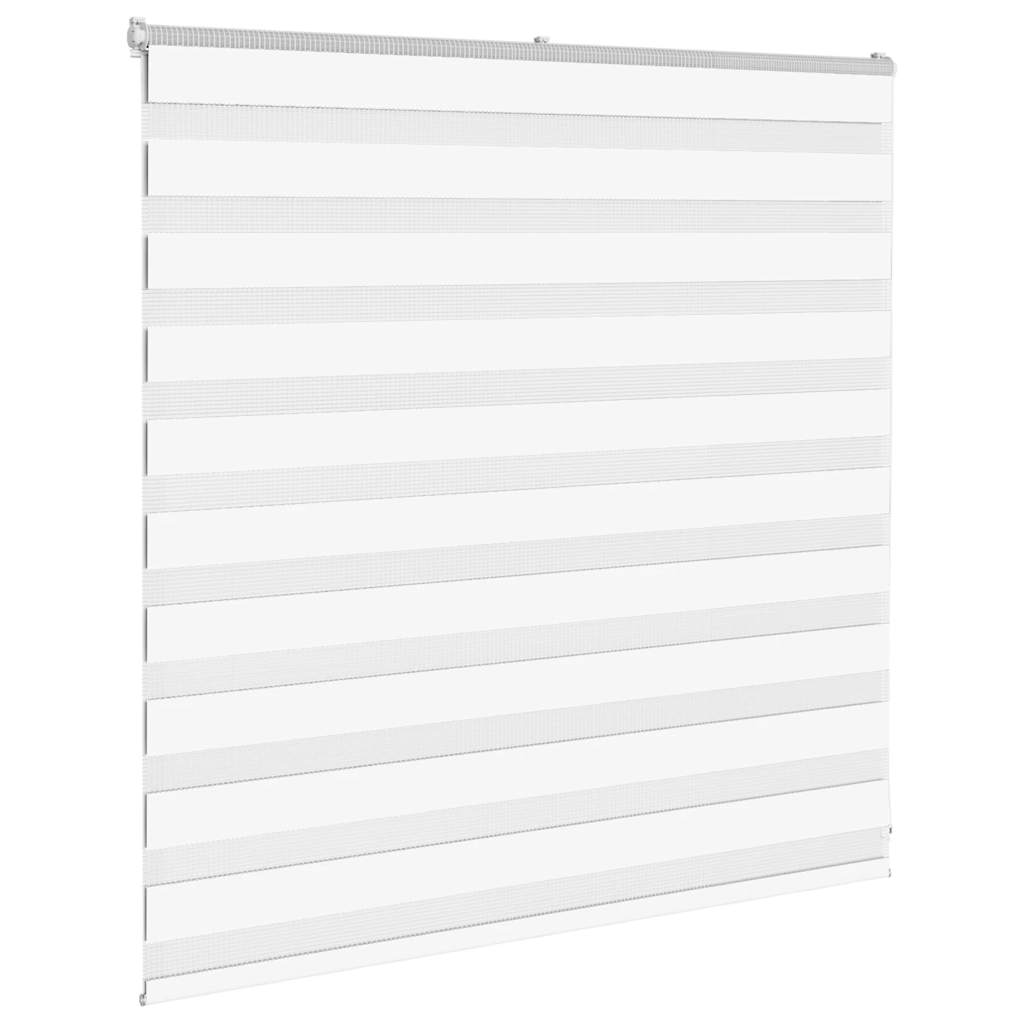 VidaXL store zèbre 150x100 cm largeur de tissu 145,9 cm polyester blanc