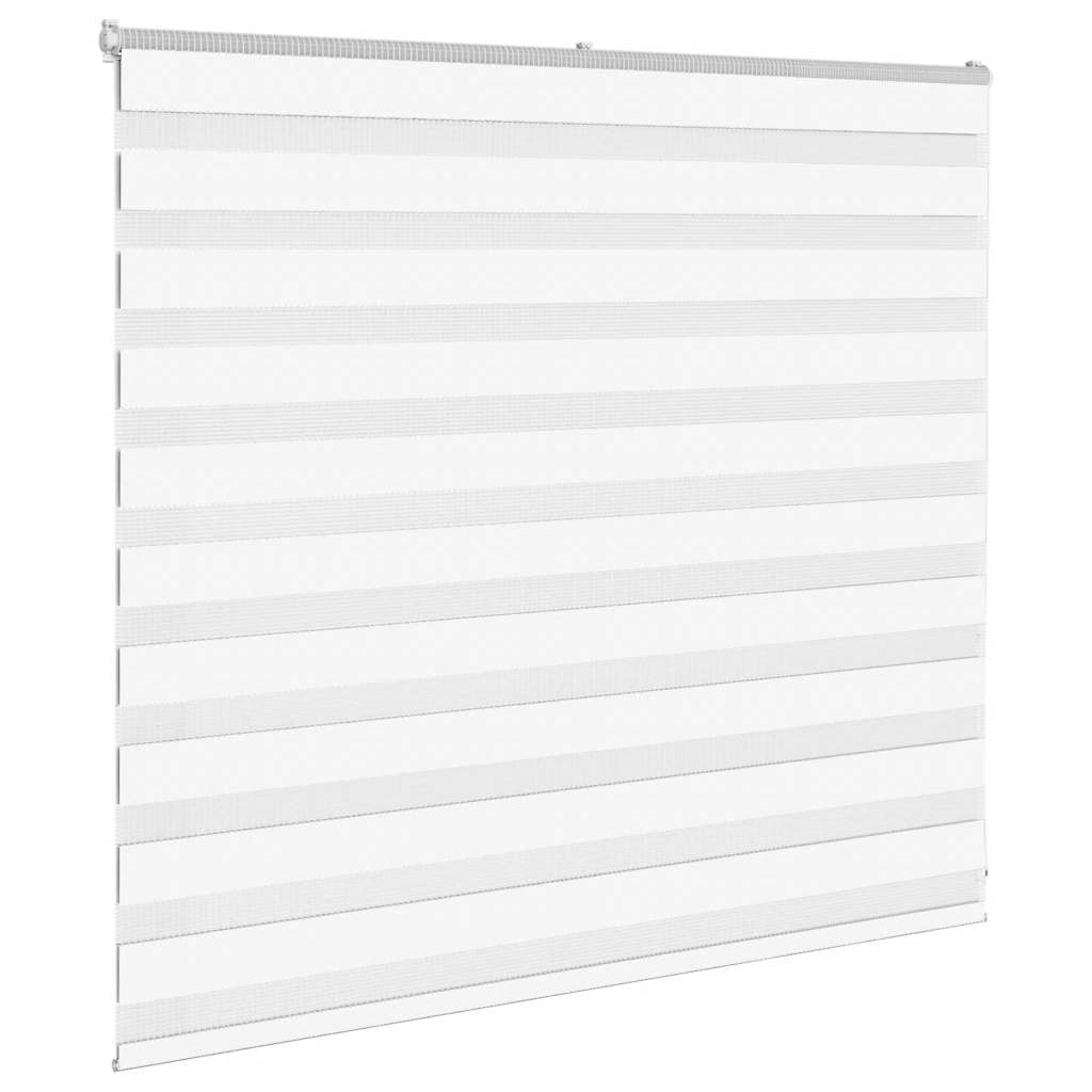 VidaXL store zèbre 155x100 cm largeur de tissu 150,9 cm polyester blanc