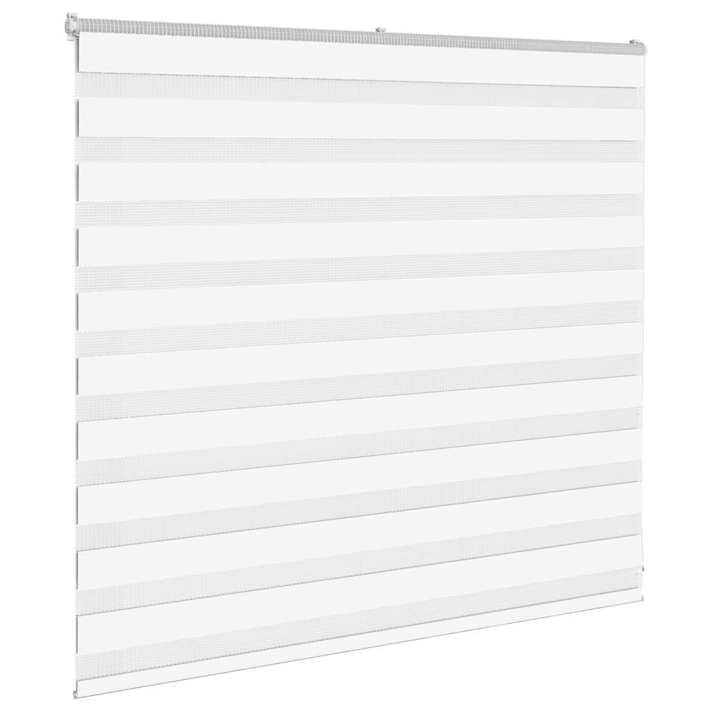VidaXL store zèbre 160x100 cm largeur de tissu 155,9 cm polyester blanc