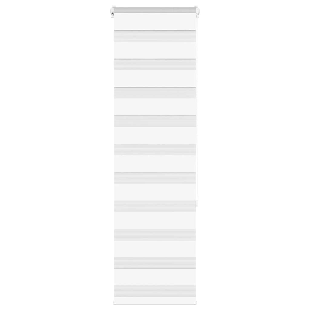 Vidaxl Zebra Rouleau aveugle 45x150 cm Largeur de poussière 40,9 cm Polyester blanc