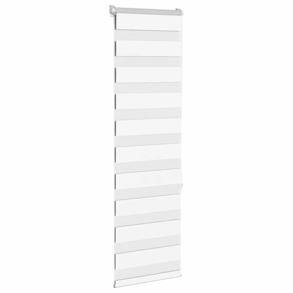 Vidaxl Zebra Rouleau aveugle 45x150 cm Largeur de poussière 40,9 cm Polyester blanc