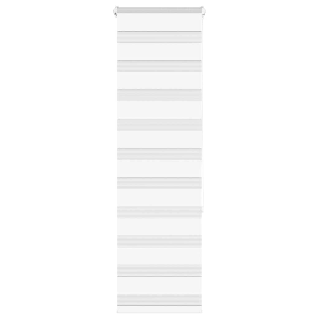 Vidaxl Zebra Rouleau aveugle 50x150 cm Largeur de poussière 45,9 cm Polyester blanc
