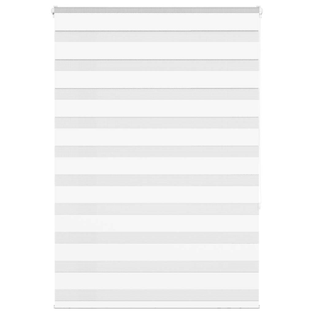 Vidaxl Zebra Rouleau aveugle 100x150 cm Largeur de poussière 95,9 cm Blanc en polyester