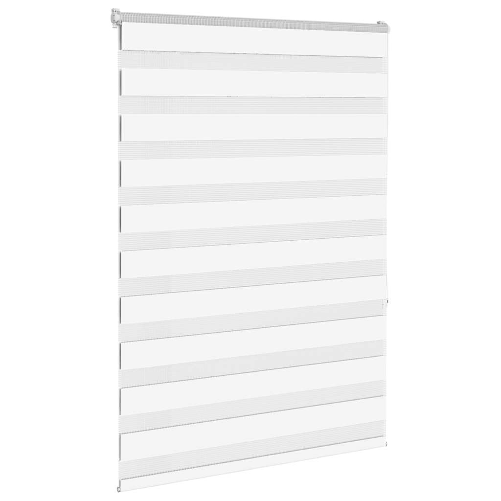 Vidaxl Zebra Rouleau aveugle 100x150 cm Largeur de poussière 95,9 cm Blanc en polyester