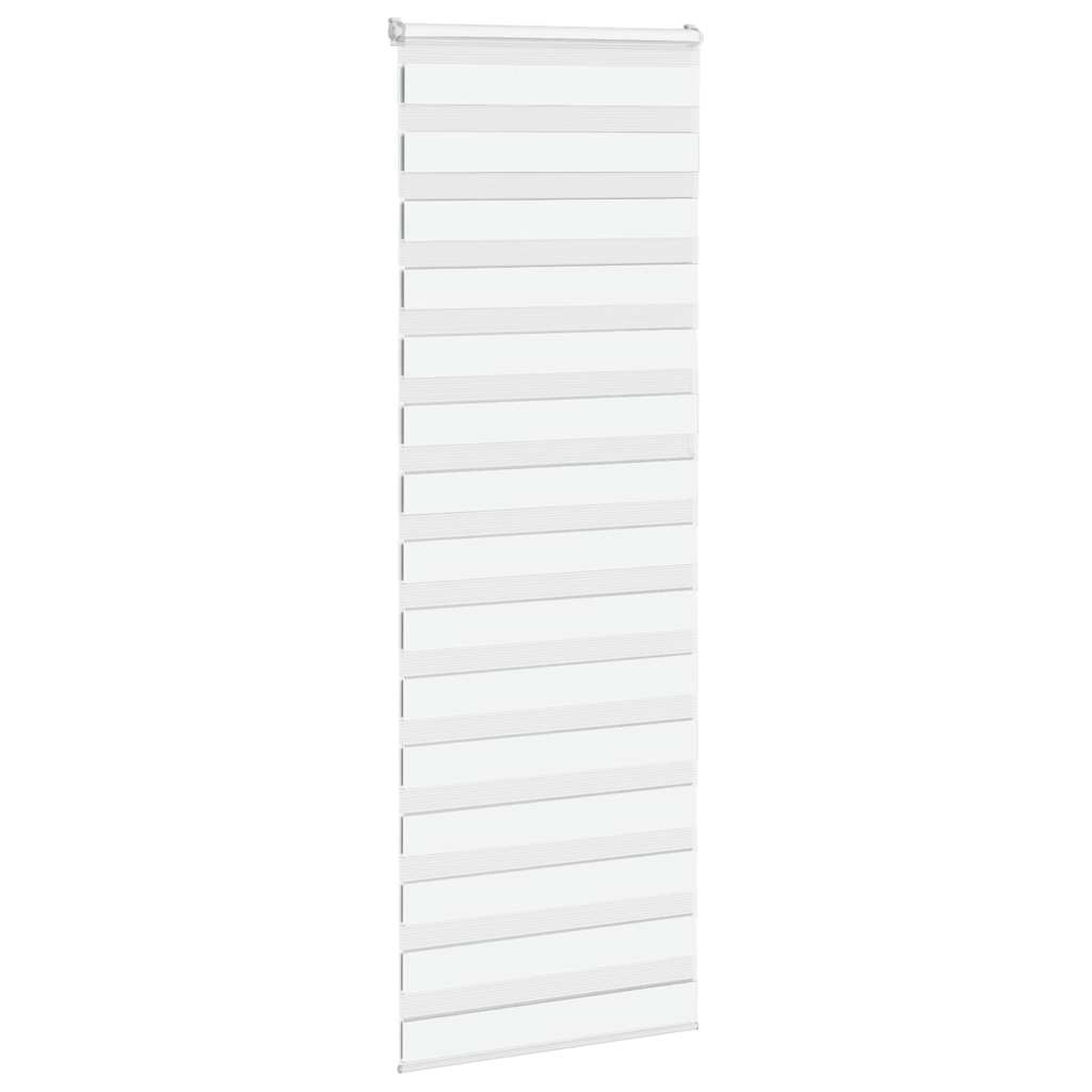 Vidaxl Zebra Rouleau aveugle 90x200 cm Largeur de poussière 85,9 cm Polyester blanc