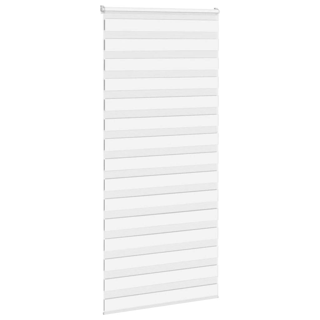 Vidaxl Zebra Rouleau aveugle 100x200 cm Largeur de poussière 95,9 cm Blanc en polyester