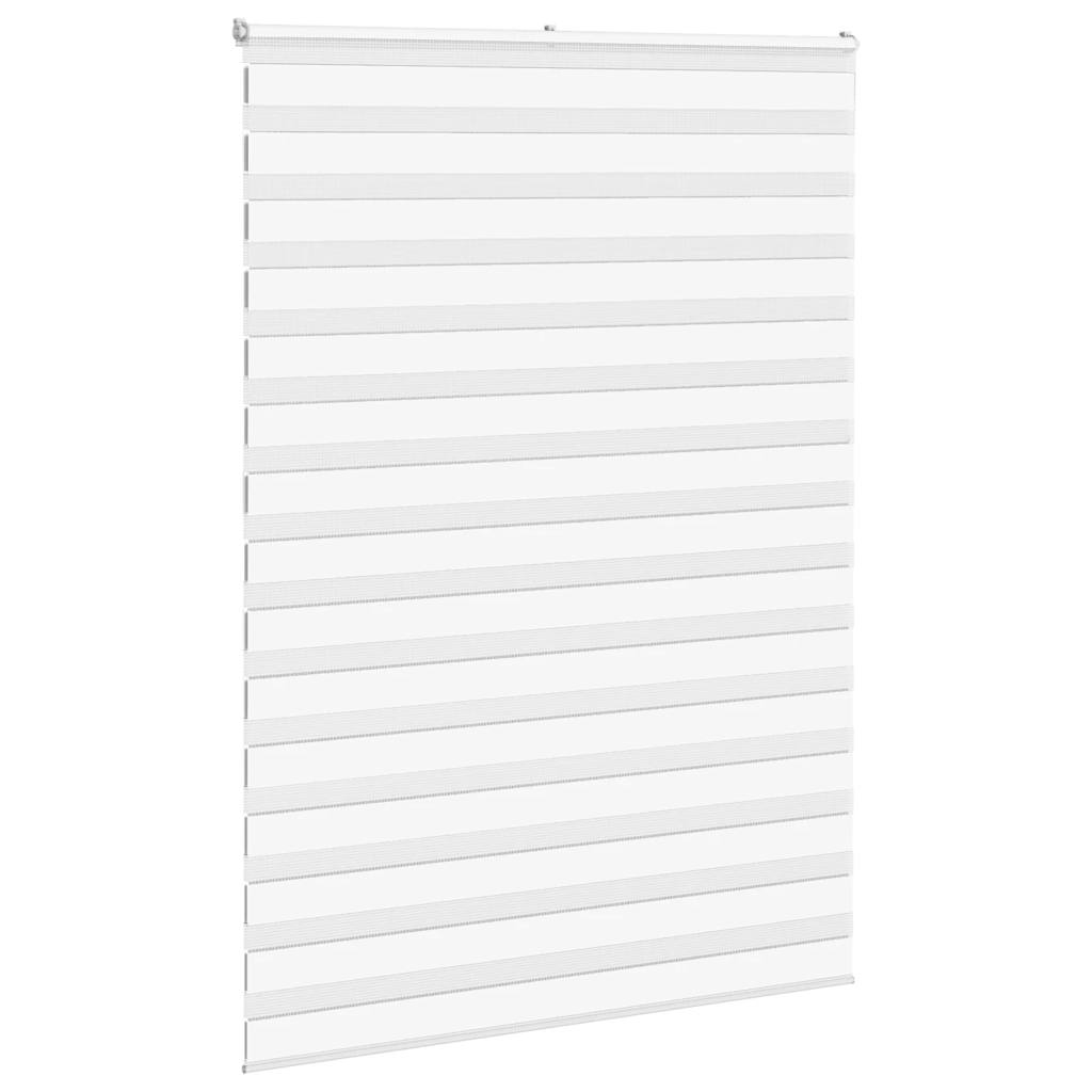 Vidaxl Zebra Rouleau aveugle 155x200 cm Largeur de tissu 150,9 cm Blanc en polyester