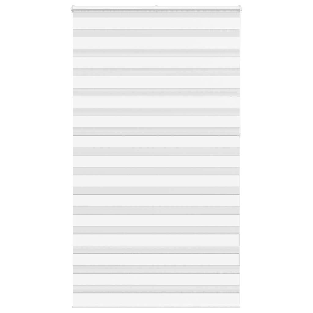 Vidaxl Zebra Rouleau aveugle 125x230 cm Largeur de tissu 120,9 cm Polyester blanc