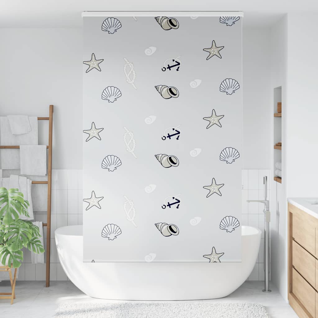 Store enrouleur de douche Vidaxx avec cassette 120x240 cm, largeur du tissu 116 cm