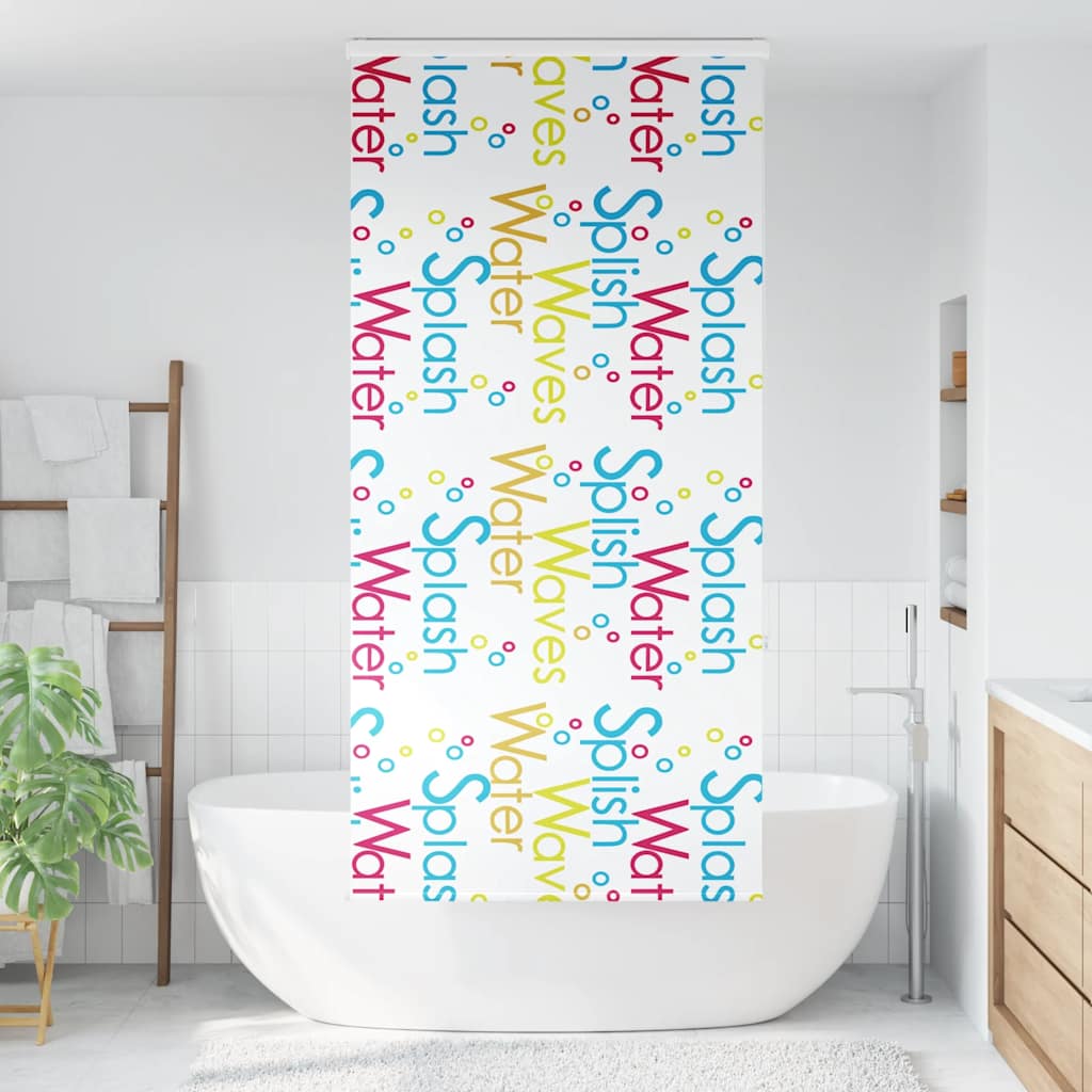 Store enrouleur de douche Vidaxx avec cassette 90x240 cm, largeur du tissu 86 cm