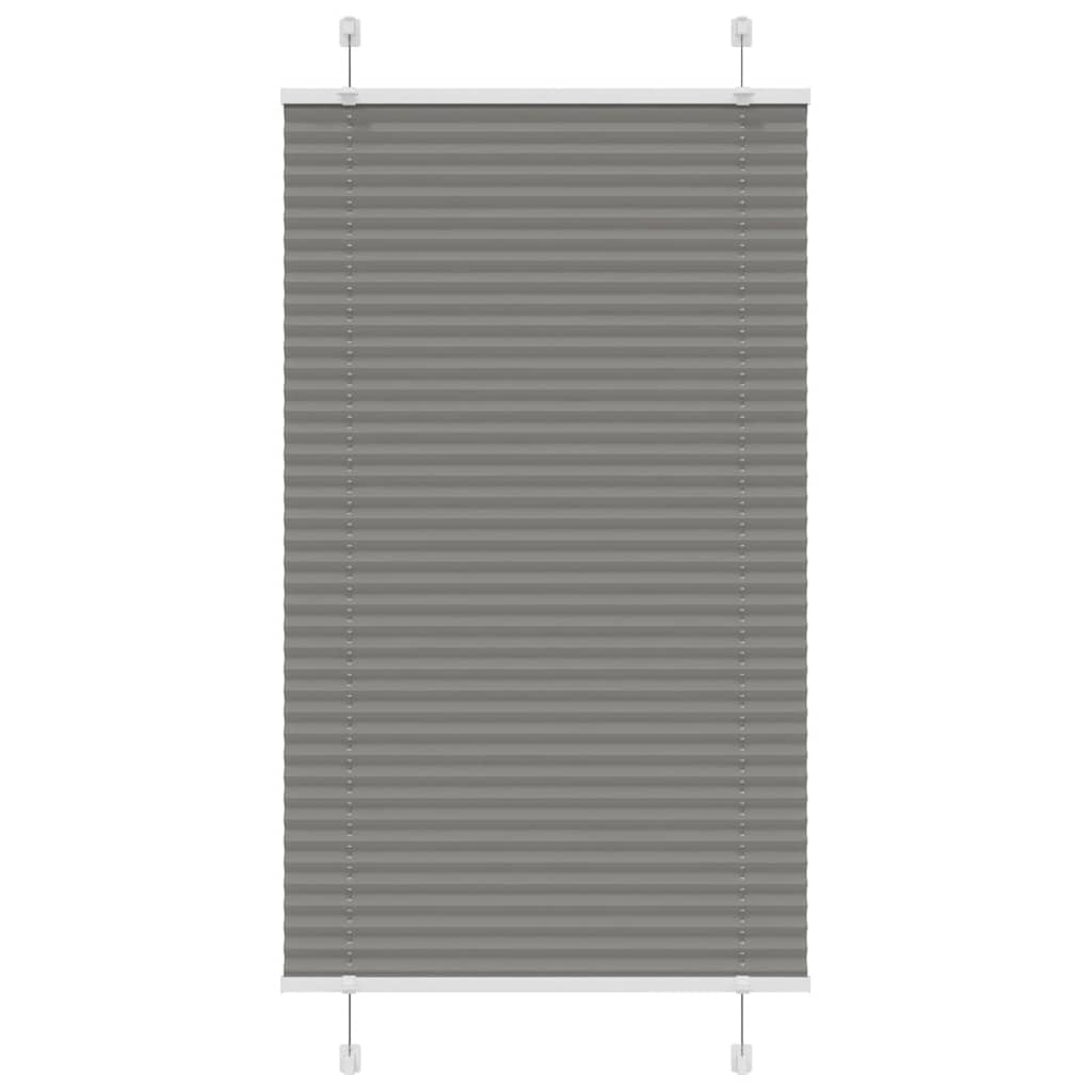 Vidaxl plissé à rouleau aveugle 80x100 cm Largeur de poussière 79,4 cm anthracite