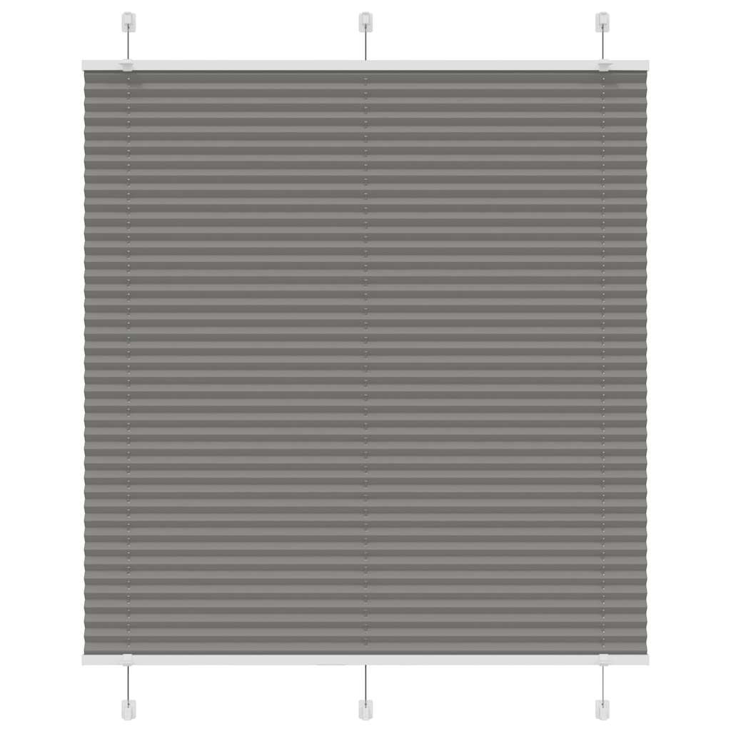 Vidaxl Bouloir plissé 115x100 cm Largeur de poussière 114,4 cm anthracite