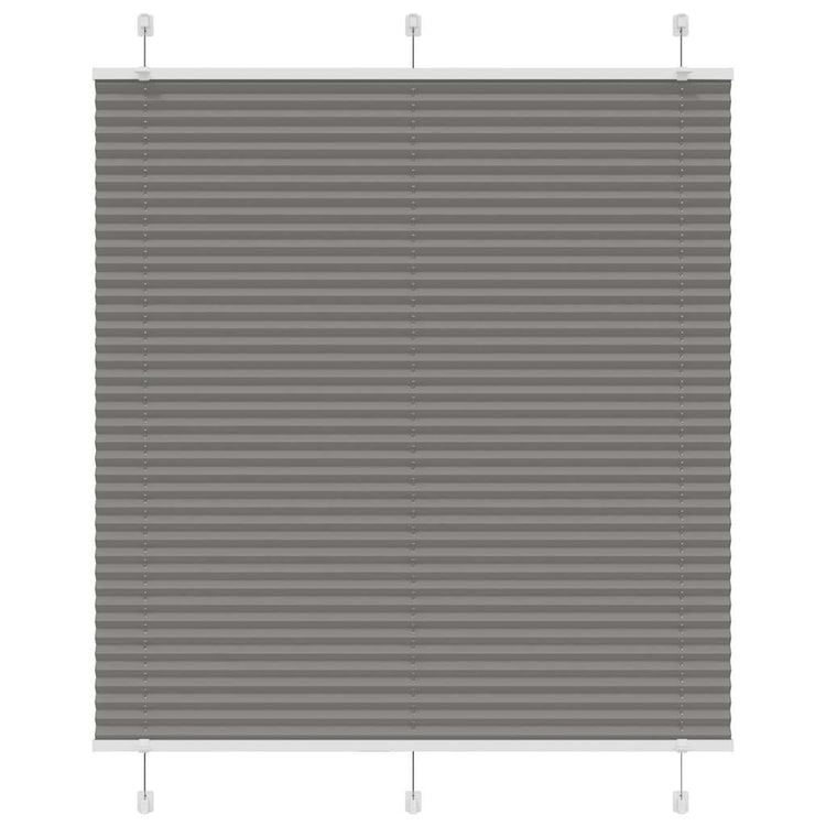 Vidaxl Bouloir plissé 115x100 cm Largeur de poussière 114,4 cm anthracite