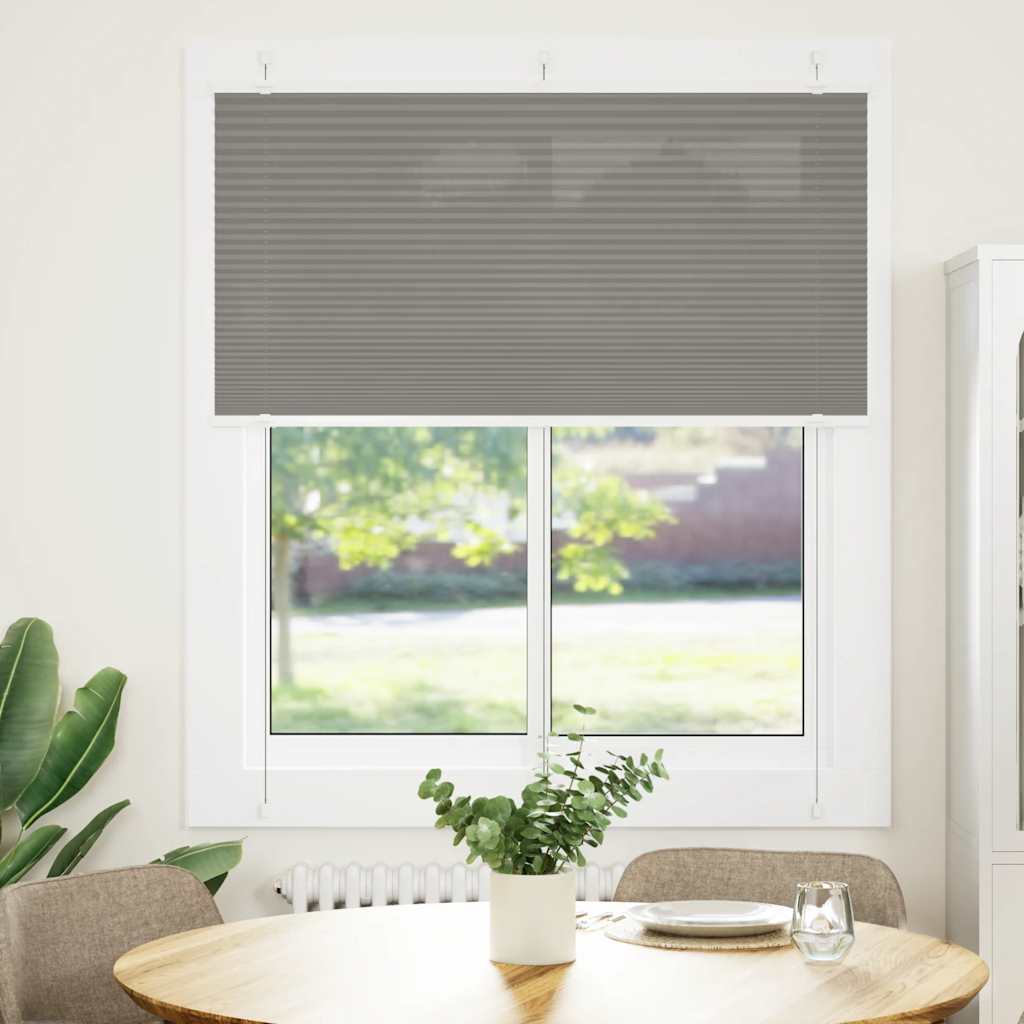Vidaxl Bouloir plissé 115x100 cm Largeur de poussière 114,4 cm anthracite