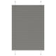 Vidaxl Blind à rouleau plissé 85x150 cm Largeur de poussière 84,4 cm anthracite