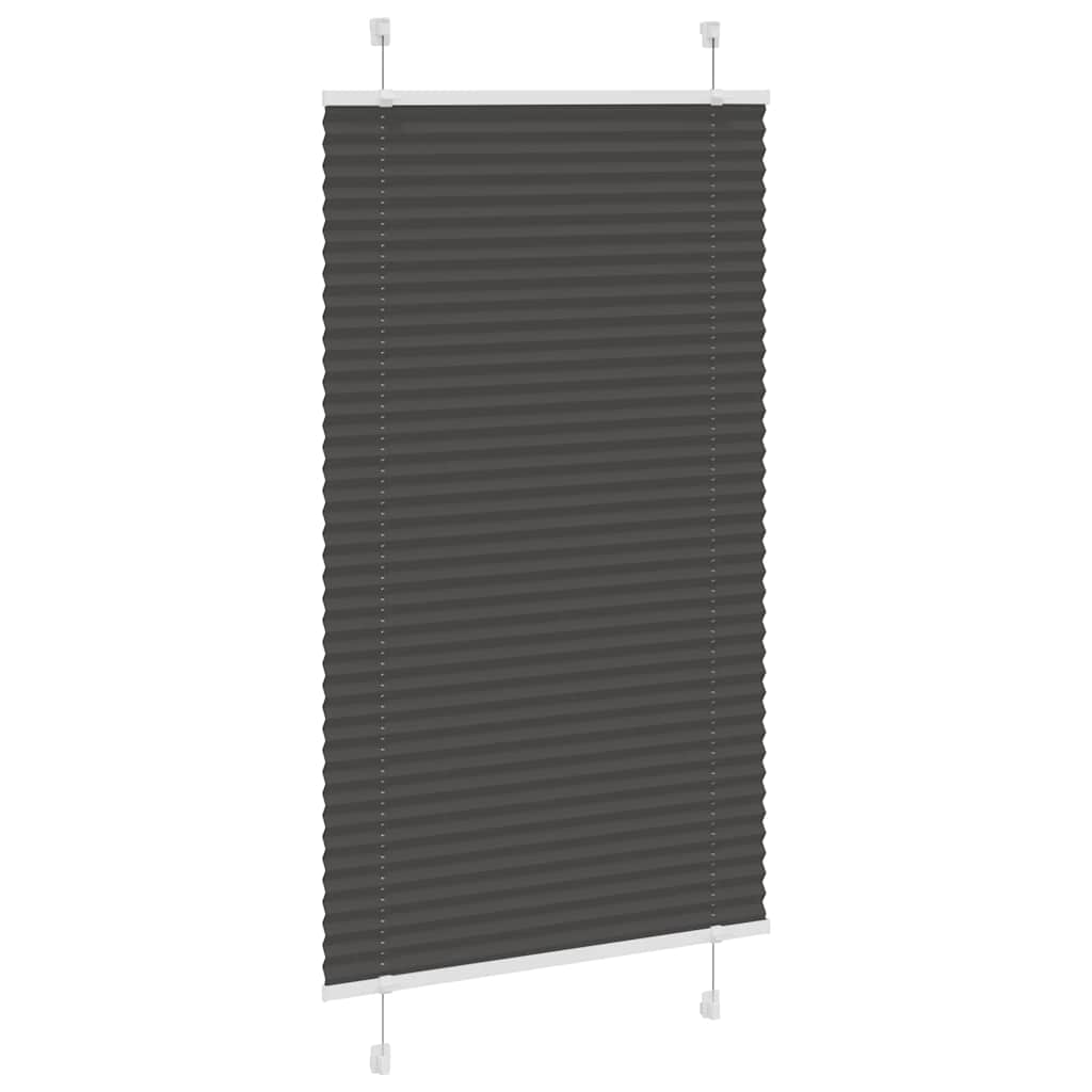 Vidaxx store enrouleur plissé 70x100 cm largeur de tissu 69,4 cm polyester noir