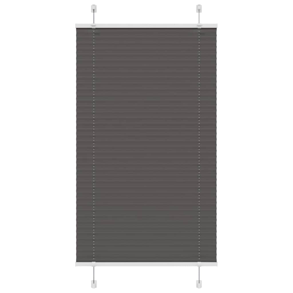 Vidaxx store enrouleur plissé 80x100 cm largeur de tissu 79,4 cm polyester noir