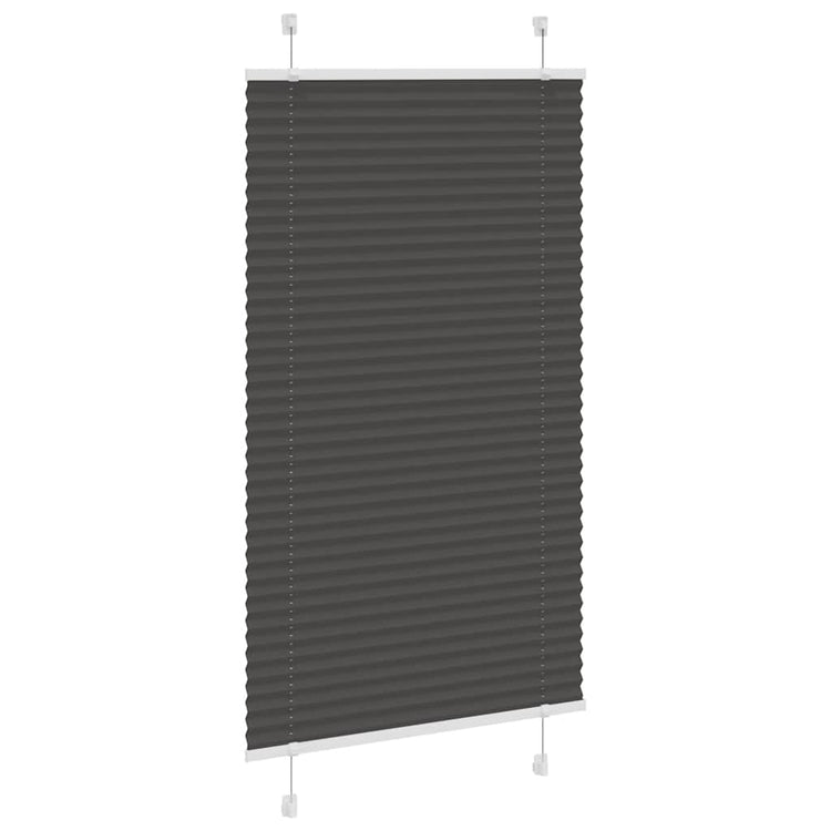 Vidaxx store enrouleur plissé 80x100 cm largeur de tissu 79,4 cm polyester noir