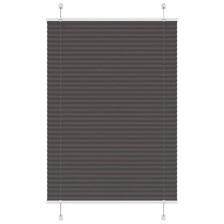 Vidaxx store enrouleur plissé 85x100 cm largeur de tissu 84,4 cm polyester noir
