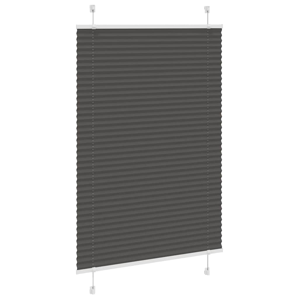 Vidaxx store enrouleur plissé 95x100 cm largeur de tissu 94,4 cm polyester noir