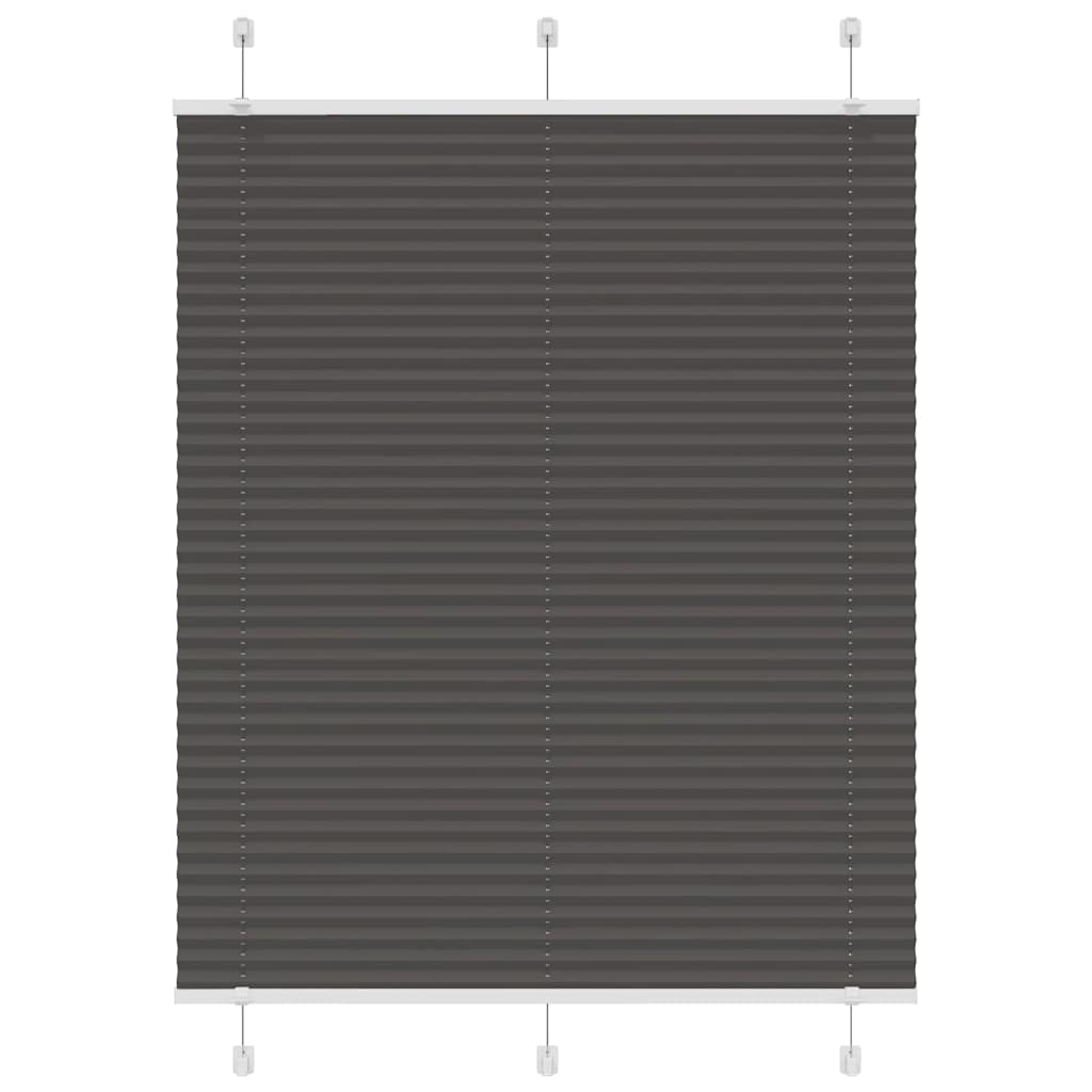 Vidaxx store enrouleur plissé 110x100cm largeur du tissu 109,4cm polyester noir