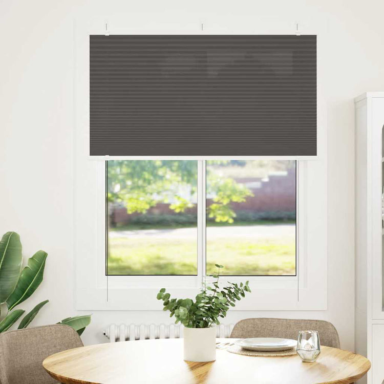 Vidaxx store enrouleur plissé 110x100cm largeur du tissu 109,4cm polyester noir