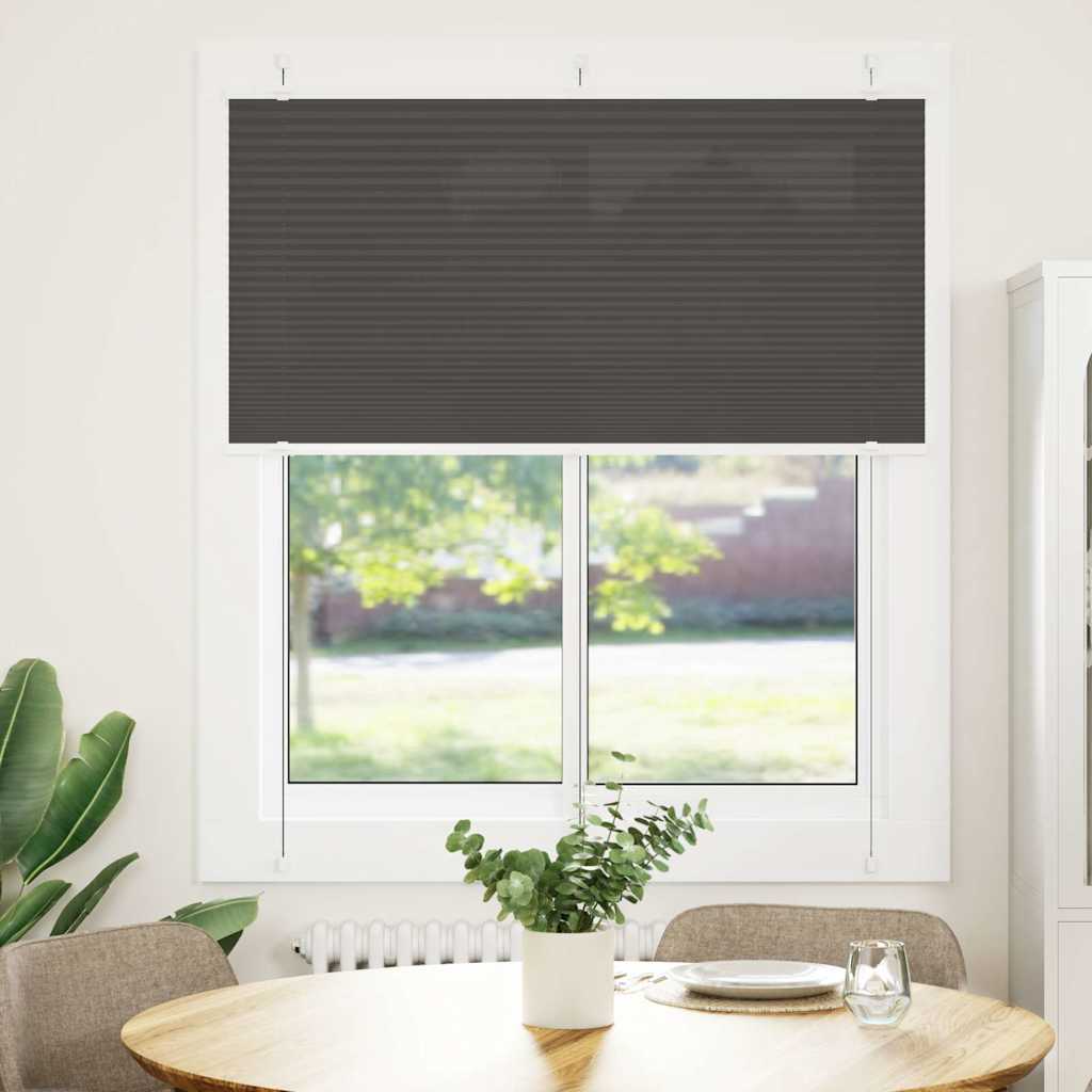 Vidaxx store enrouleur plissé 120x100cm largeur du tissu 119,4cm polyester noir