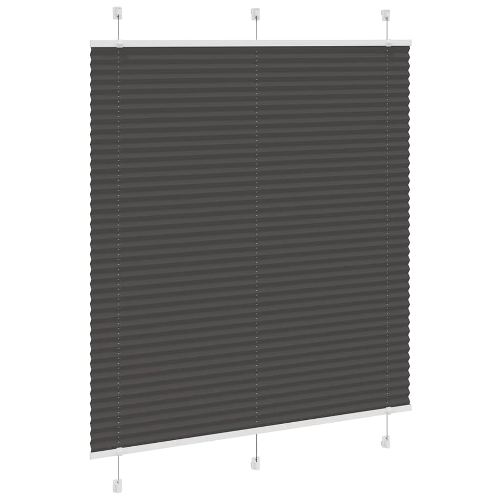 Vidaxx store enrouleur plissé 115x150cm largeur du tissu 114,4cm polyester noir