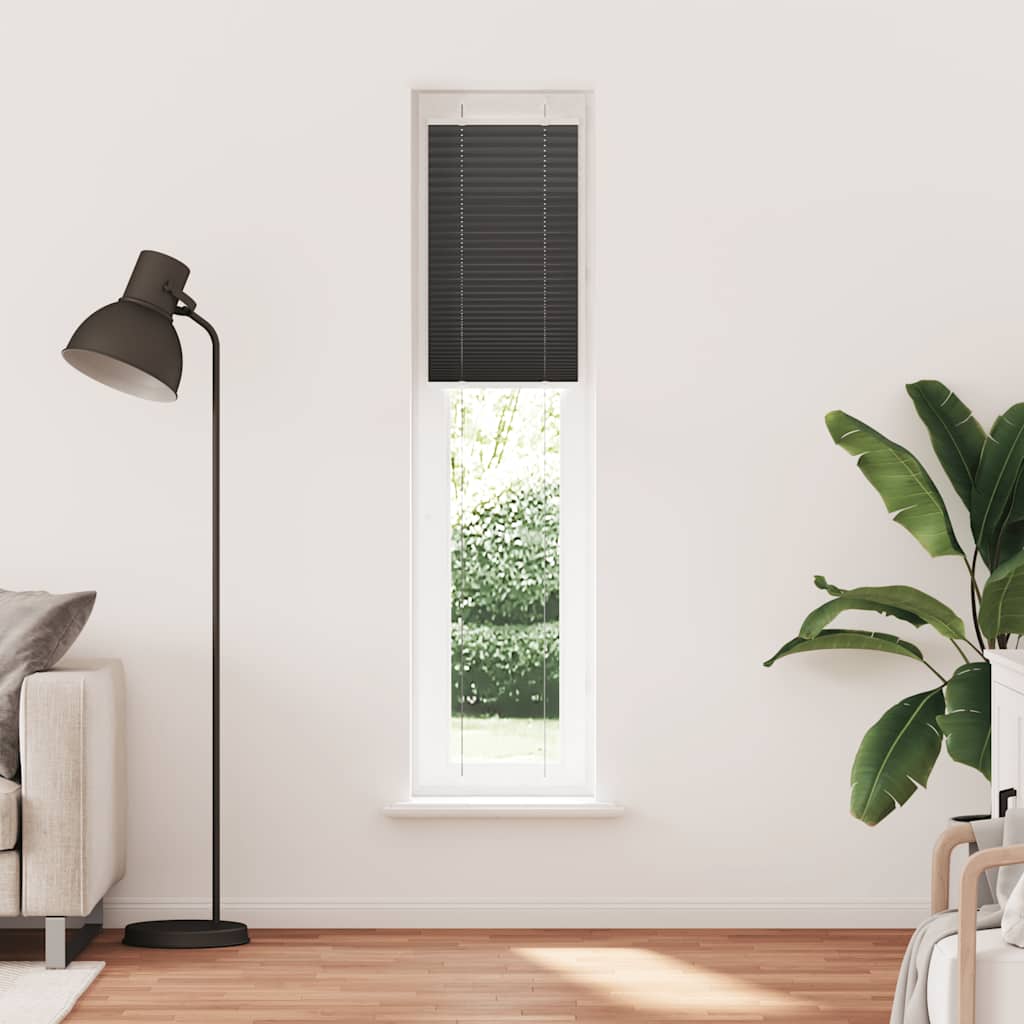 Vidaxx store enrouleur plissé 50x200 cm largeur de tissu 49,4 cm polyester noir
