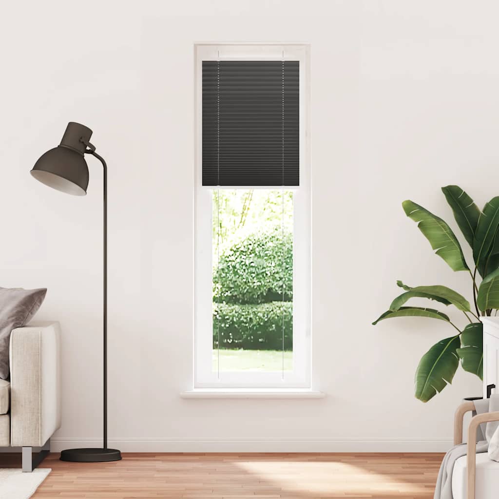 Vidaxx store enrouleur plissé 65x200 cm largeur de tissu 64,4 cm polyester noir
