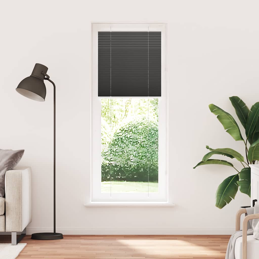 Vidaxx store enrouleur plissé 70x200 cm largeur de tissu 69,4 cm polyester noir