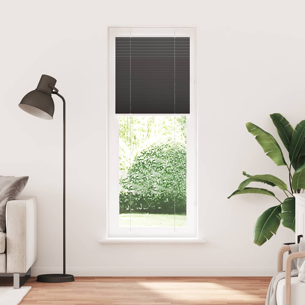 Vidaxx store enrouleur plissé 80x200 cm largeur de tissu 79,4 cm polyester noir