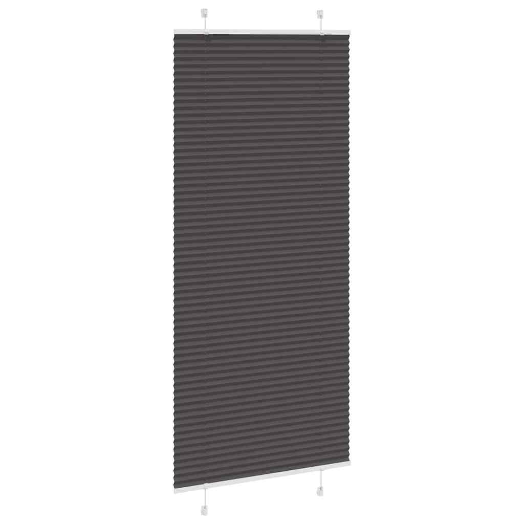 Vidaxx store enrouleur plissé 90x200 cm largeur de tissu 89,4 cm polyester noir