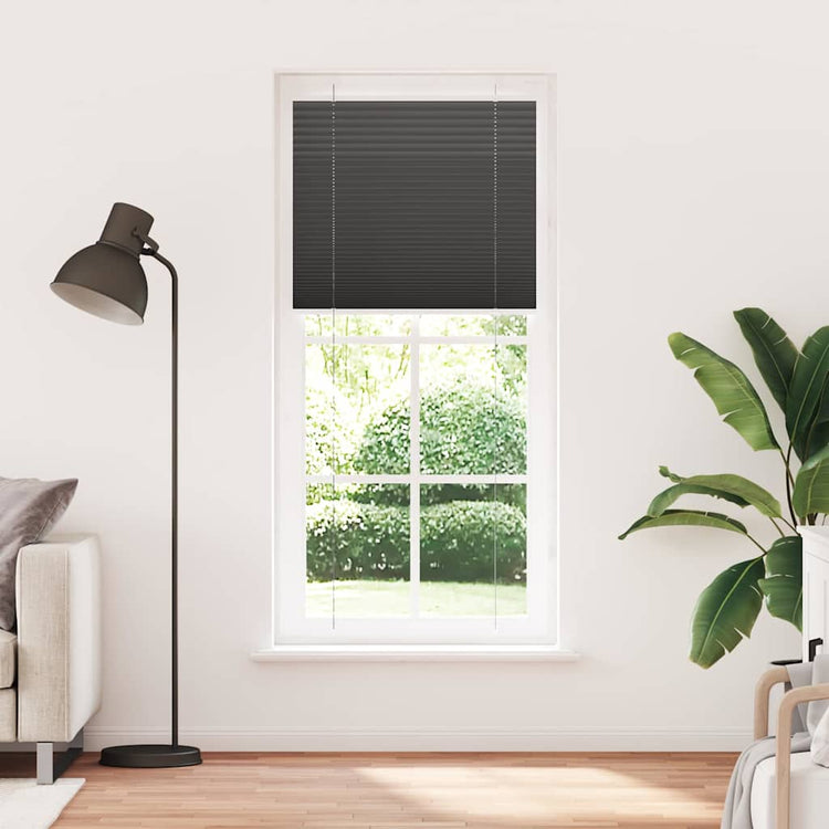 Vidaxx store enrouleur plissé 95x200 cm largeur de tissu 94,4 cm polyester noir