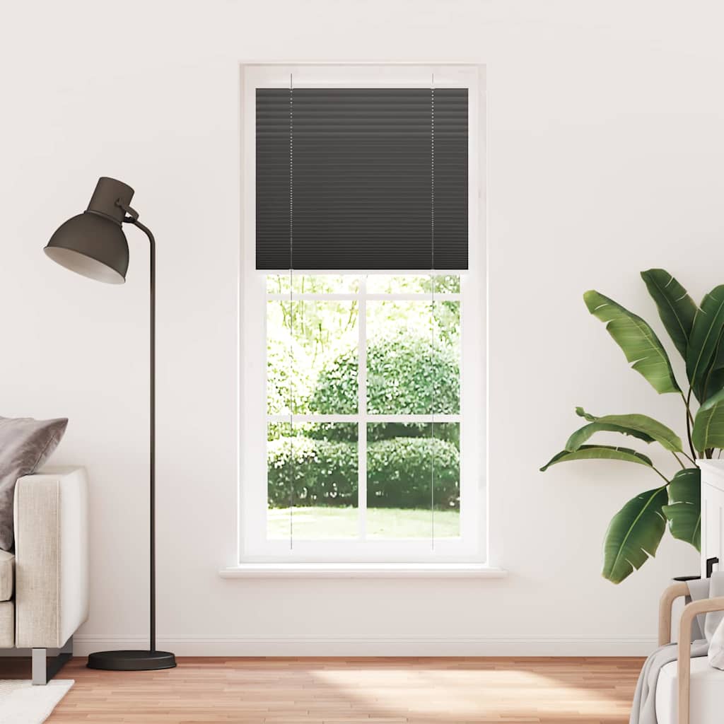 Vidaxx store enrouleur plissé 100x200 cm largeur de tissu 99,4 cm polyester noir