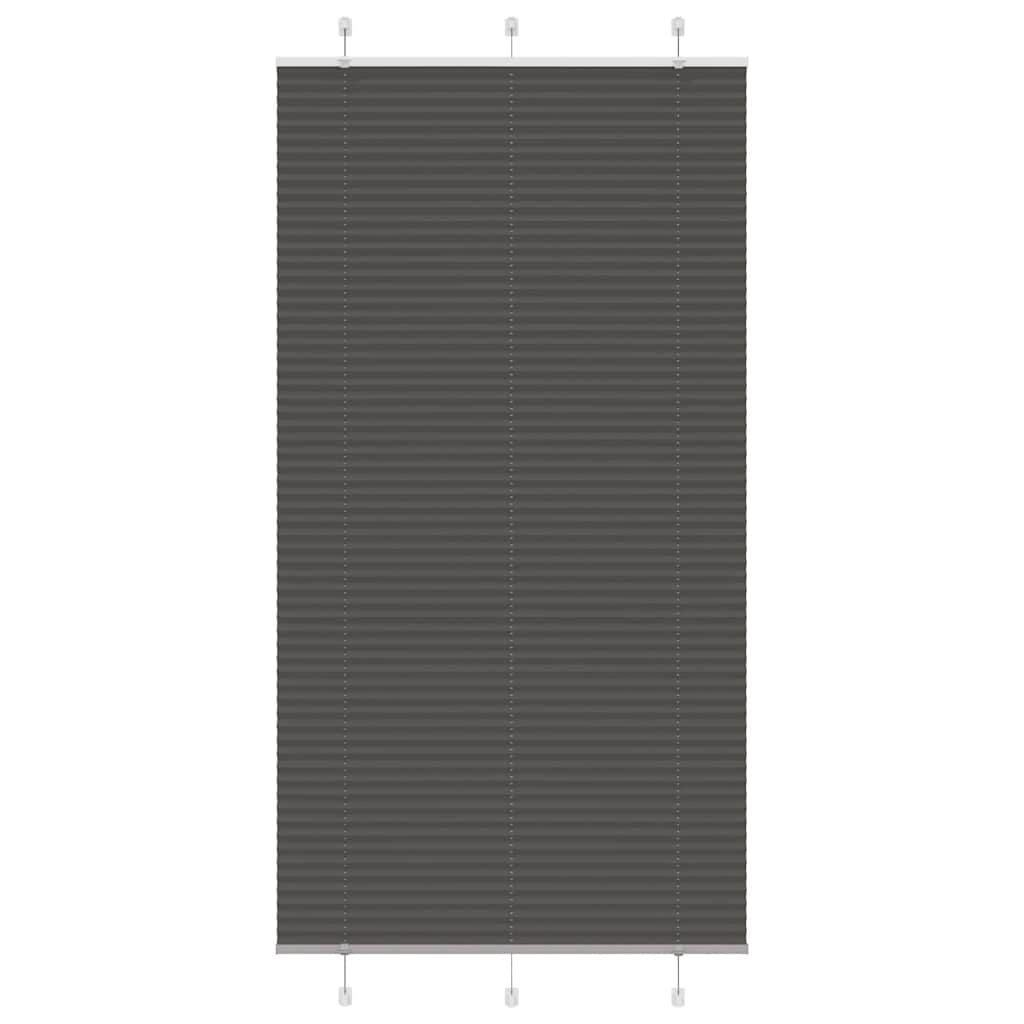 Vidaxx store enrouleur plissé 105x200cm largeur de tissu 104,4cm polyester noir