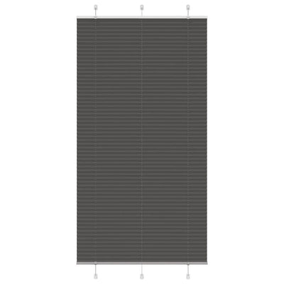 Vidaxx store enrouleur plissé 105x200cm largeur de tissu 104,4cm polyester noir