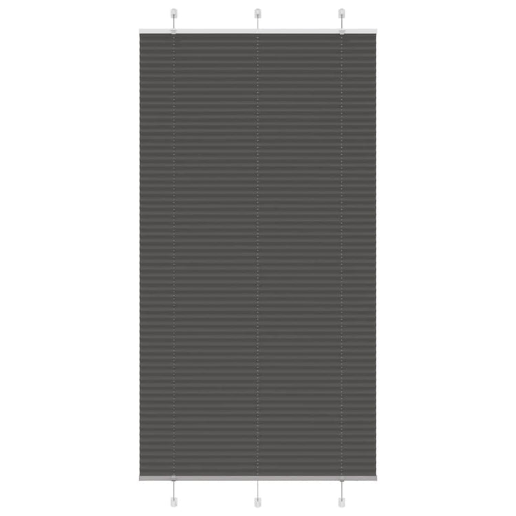 Vidaxx store enrouleur plissé 105x200cm largeur de tissu 104,4cm polyester noir