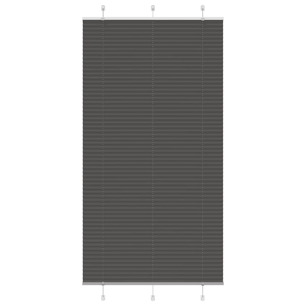 Vidaxx store enrouleur plissé 110x200cm largeur du tissu 109,4cm polyester noir