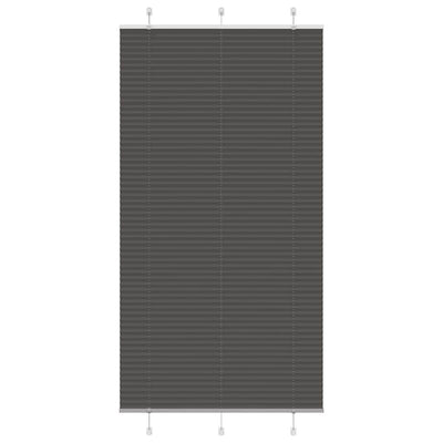 Vidaxx store enrouleur plissé 110x200cm largeur du tissu 109,4cm polyester noir