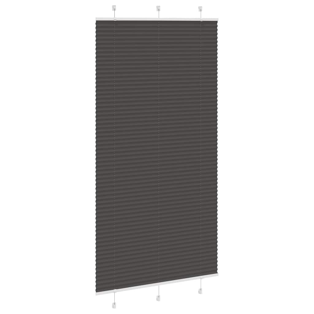 Vidaxx store enrouleur plissé 110x200cm largeur du tissu 109,4cm polyester noir