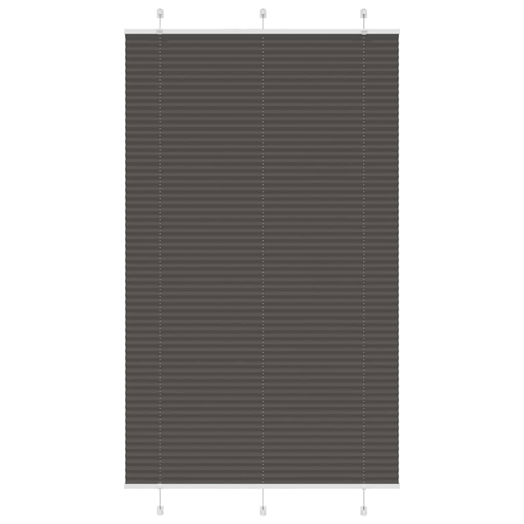 Vidaxx store enrouleur plissé 115x200cm largeur du tissu 114,4cm polyester noir