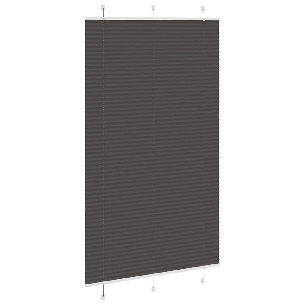Vidaxx store enrouleur plissé 115x200cm largeur du tissu 114,4cm polyester noir